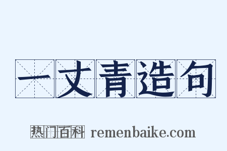 一丈青造句是什么意思的图片